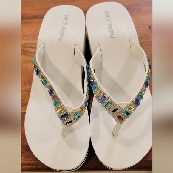 VICT POPU Gem Sparkle Sandals - Picture 5 of 7